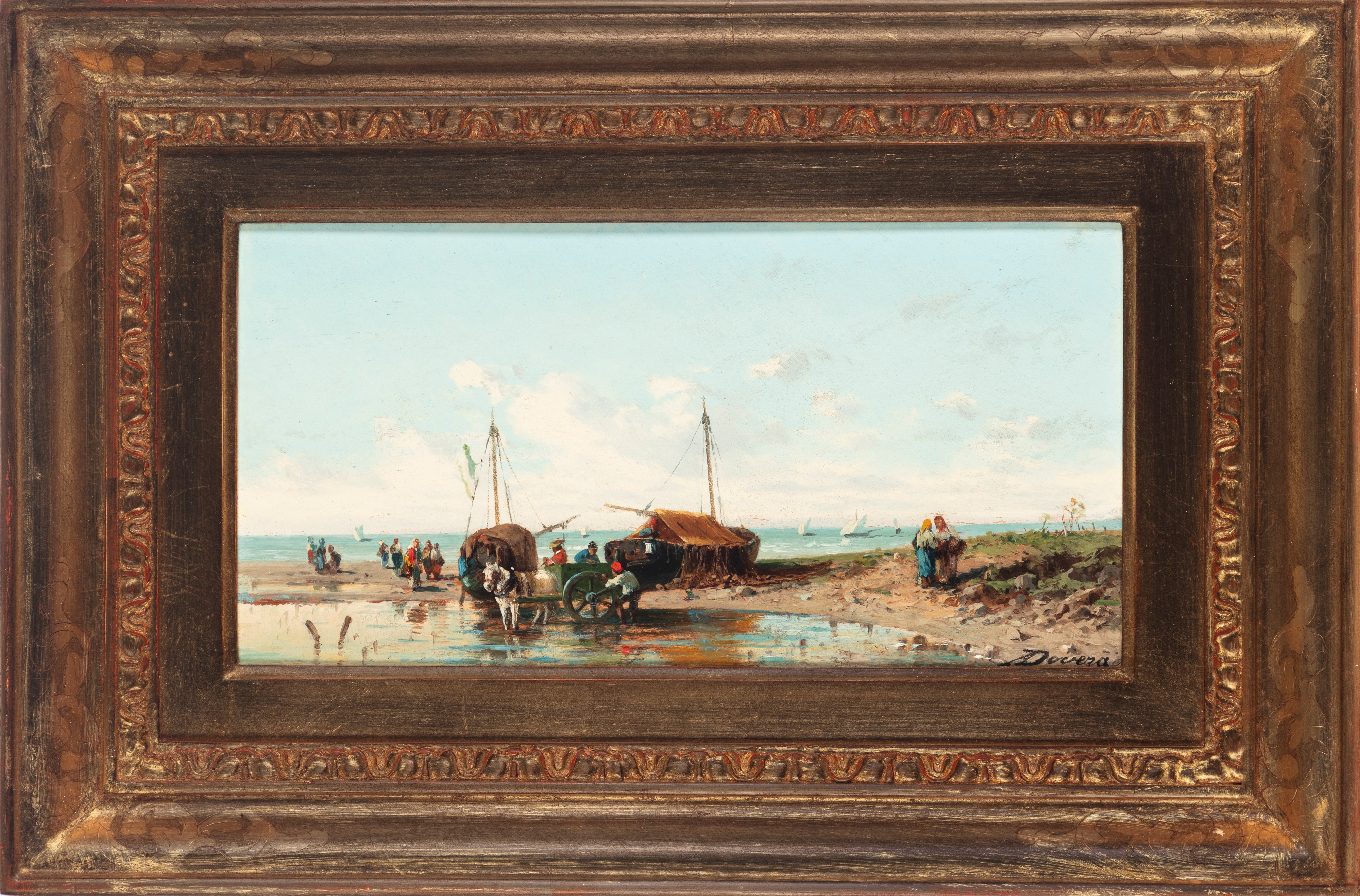 Achille Dovera - Normandia, olio su tavola