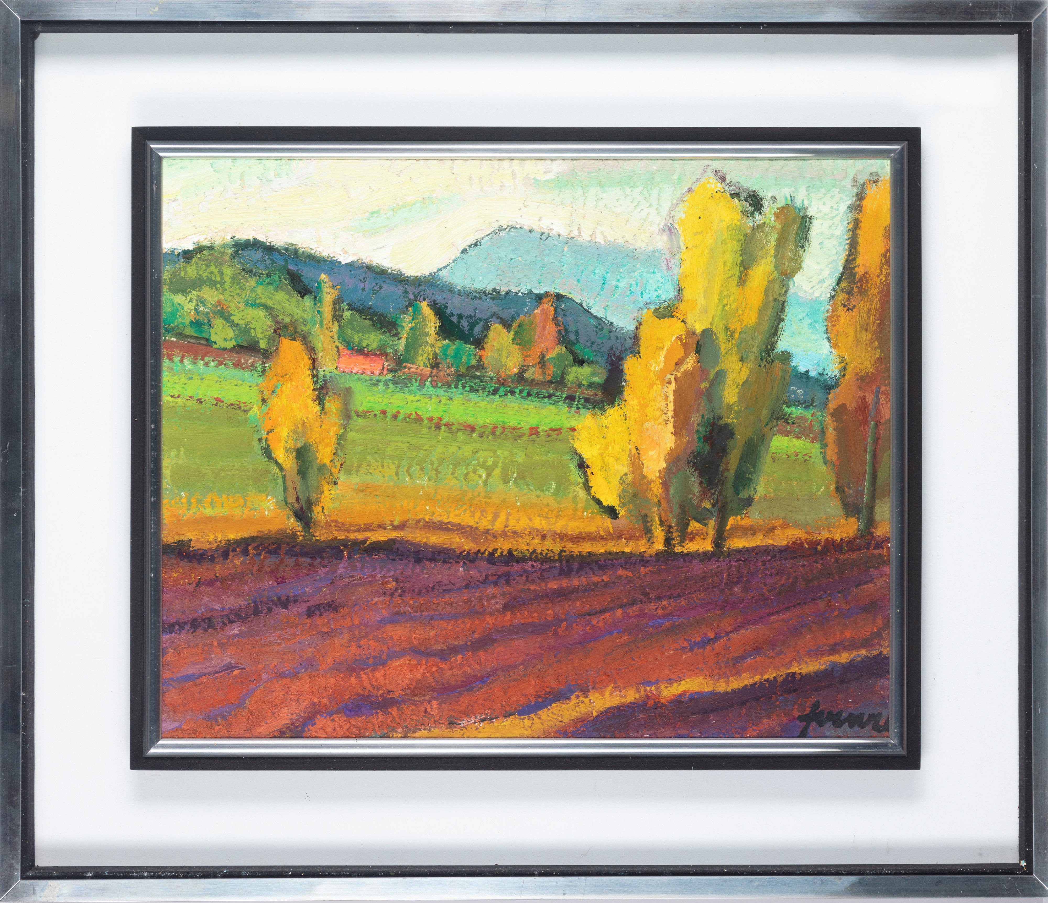 Mario Venzo Fratel Venzo - Autunno, olio su compensato