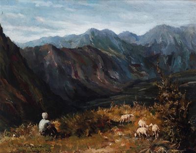 Clusone (olio su compensato, 1936)