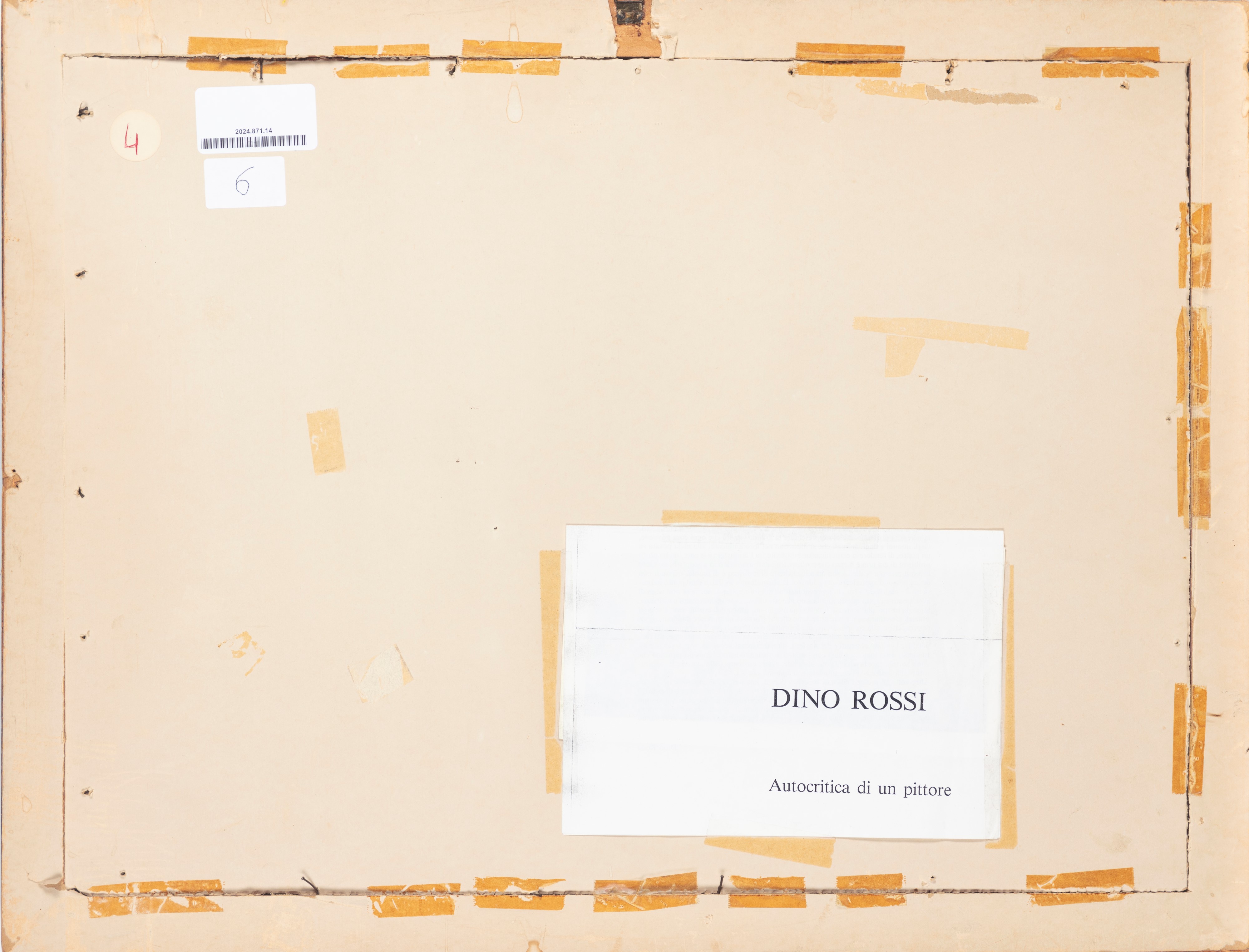 Dino Rossi - Vaso di fiori, olio su cartone