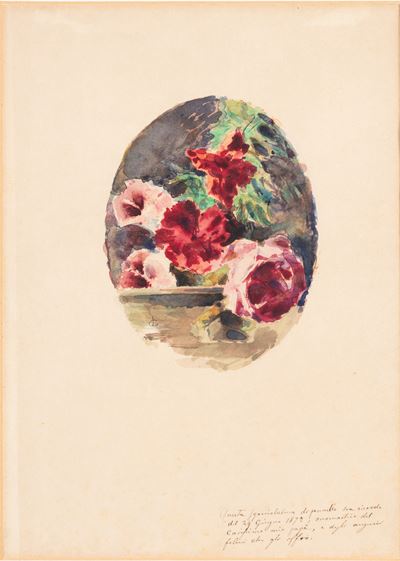 Fiori, acquerello su carta, 1872