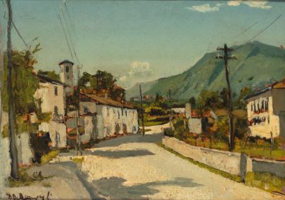 La strada, olio su cartone, 1930