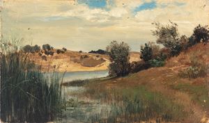 Scuola lombarda, secolo XIX - The reed bed