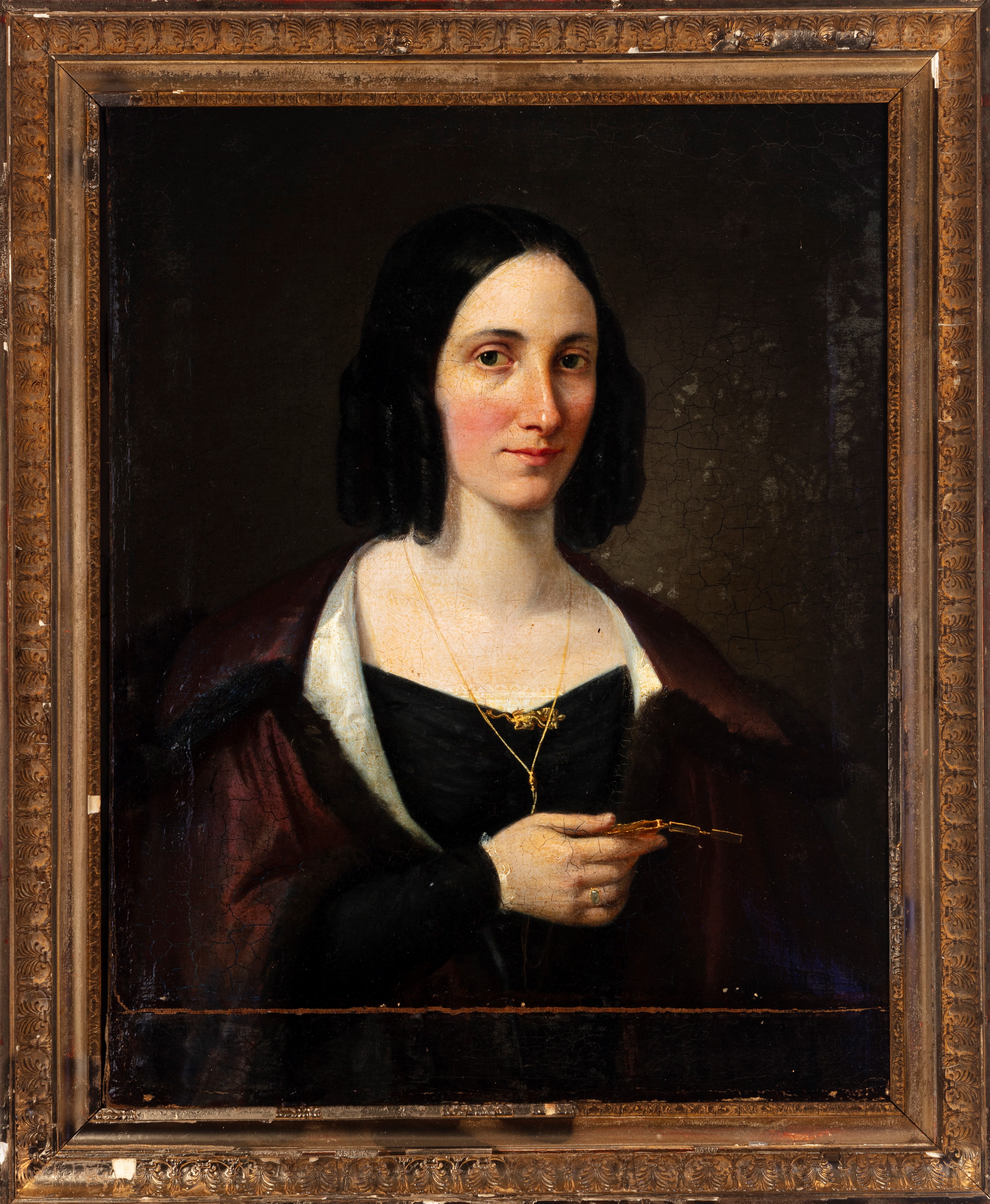 Attribuito a Adeodato Malatesta (modena 1806 - 1891) - Ritratto femminile, olio su tela