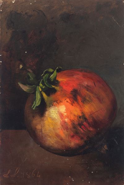 Melograno, olio su carta