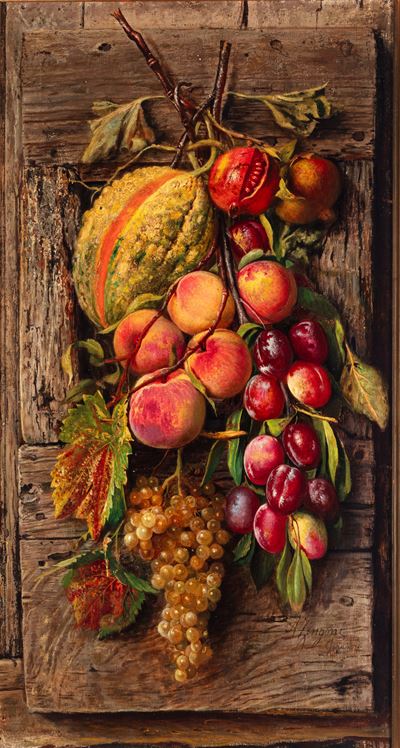 Natura morta d'autunno, olio su tela