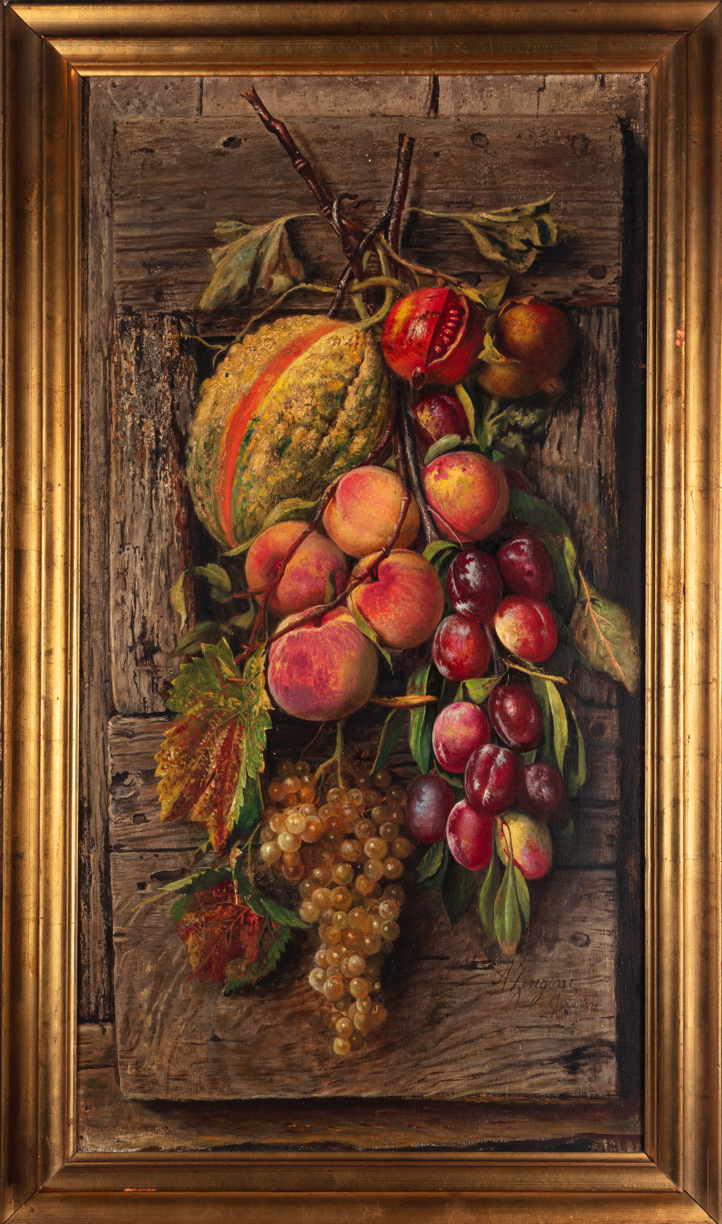 Aurelio Zingoni - Natura morta d'autunno, olio su tela