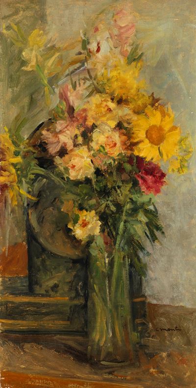 Fiori, olio su tela