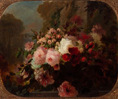 Fiori, olio su tela