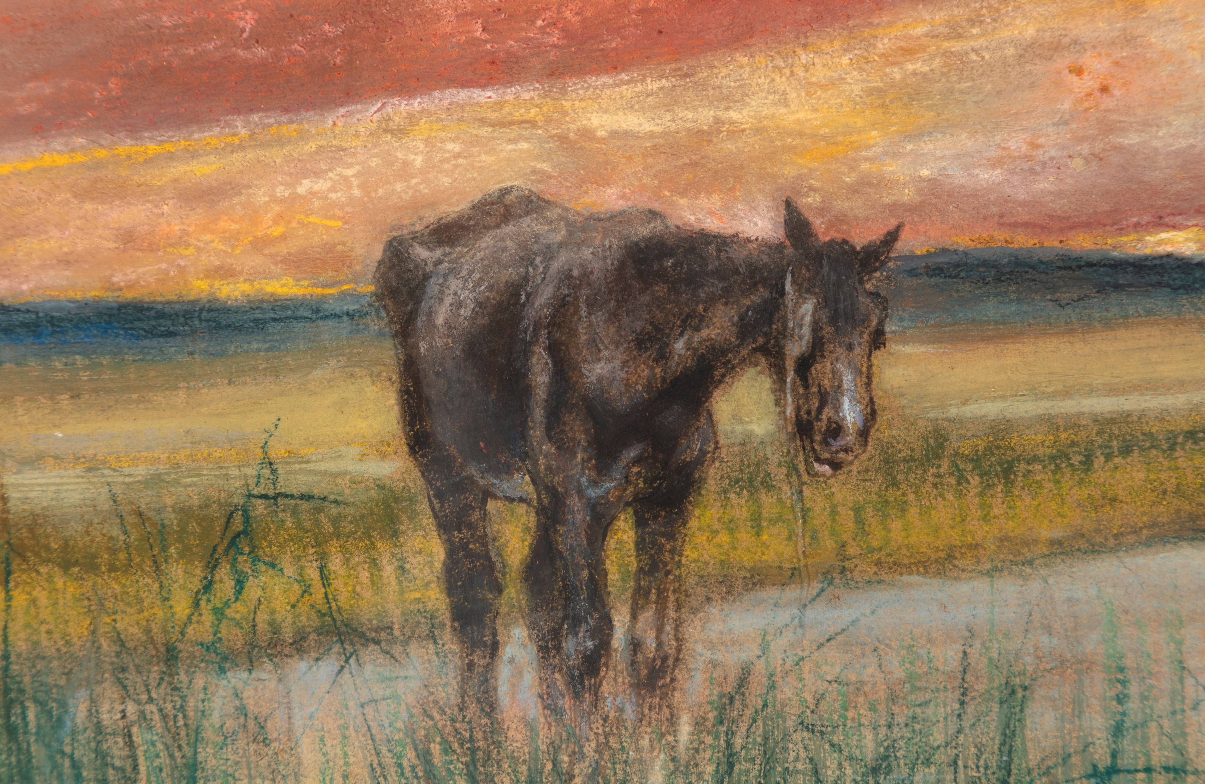 Giovanni Fattori - Cavallo Solitario in Maremma