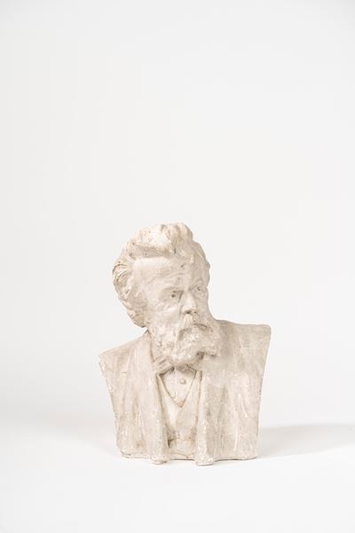 Busto di Giosuè Carducci, scultura in gesso