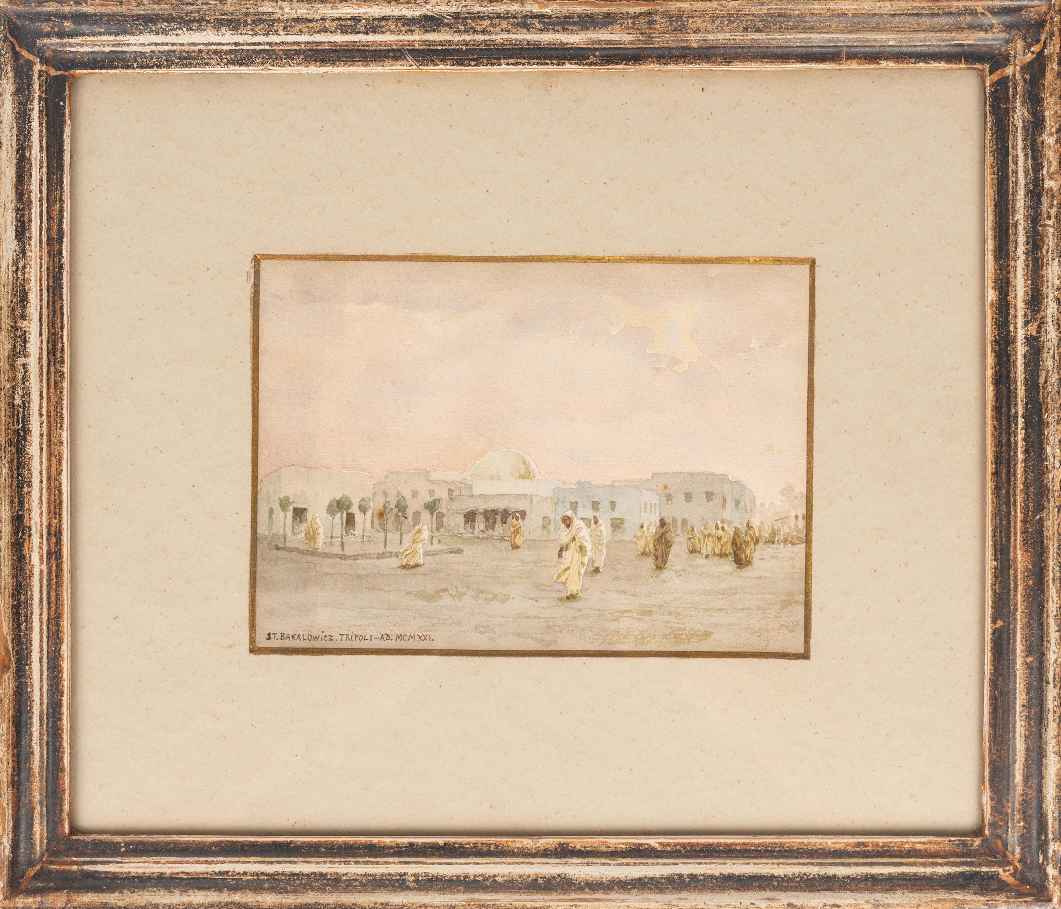 Stefan Aleksander Bakalowicz - Tripoli, acquerello su cartoncino, 1921