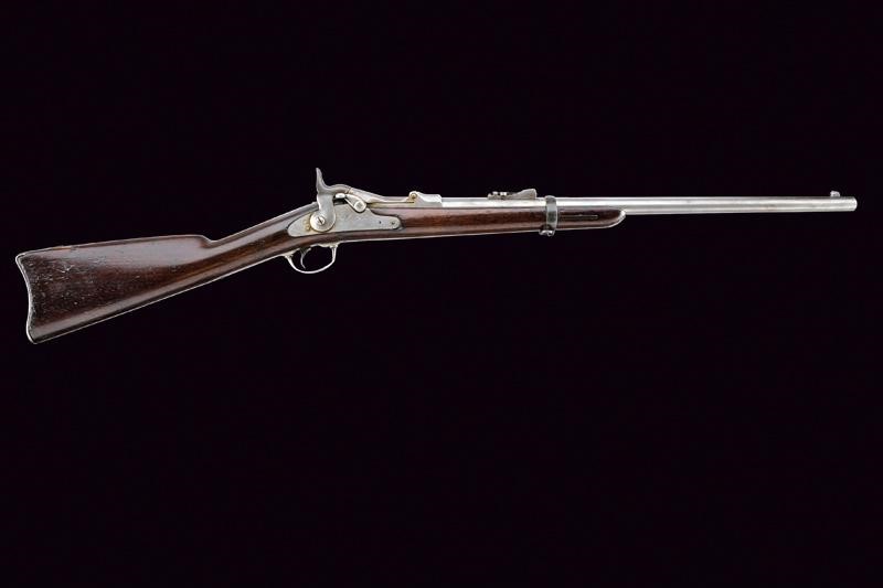 Raro e interessante Model 1873 Trapdoor Carbine "Custer Range"
