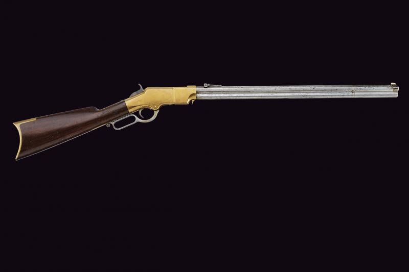 Interessante e raro Brass Frame Henry Rifle