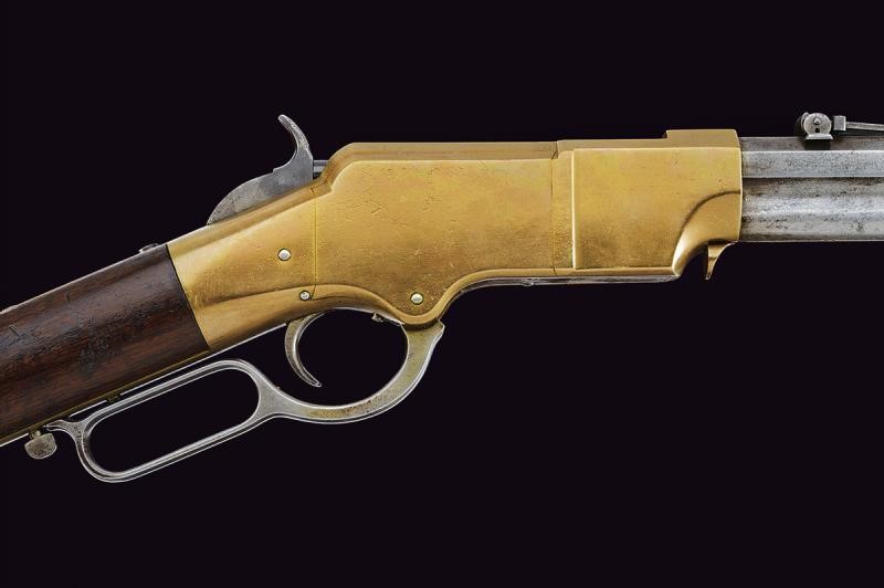 Interessante e raro Brass Frame Henry Rifle