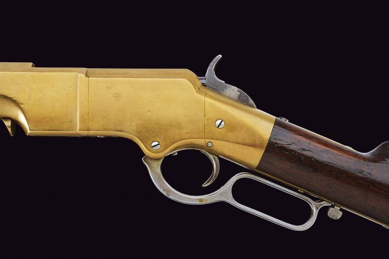 Interessante e raro Brass Frame Henry Rifle