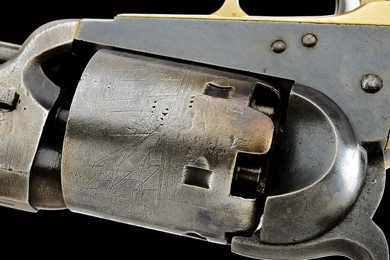 Colt Model 1851 Navy Revolver con Marchi Militari