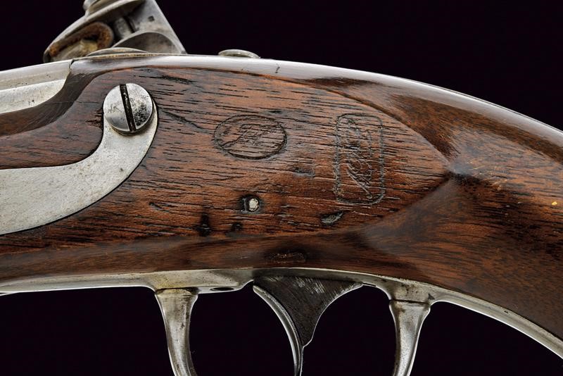 Interessante pistola a pietra focaia d'ordinanza Mod. 1836 di A. Waters