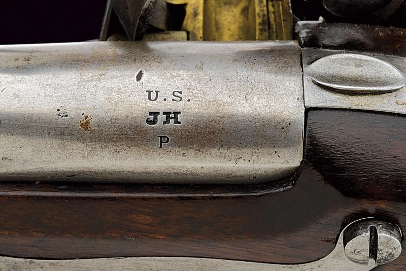 Interessante pistola a pietra focaia d'ordinanza Mod. 1836 di A. Waters