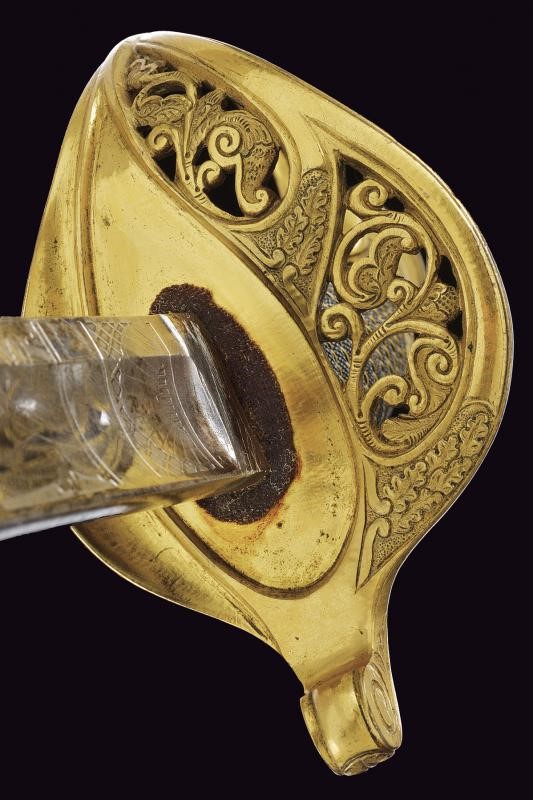 Sciabola Mod. 1850 da ufficiale dei corpi a piedi, con dedica