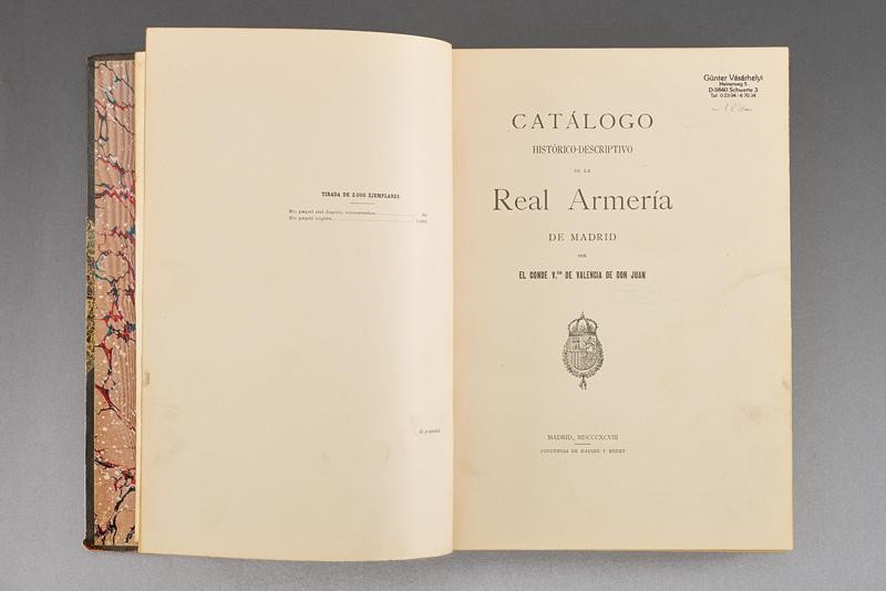 "catalogo De la Real Armeria De Madrid"