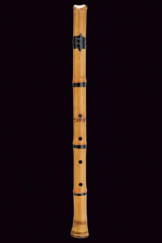 Tanto Firmato Shima-hagane con Koshirae a Shakuhachi