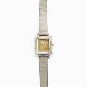 A 18K white gold lady's wristwatch, Jaeger-LeCoultre, defects