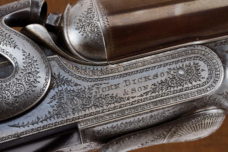 Interessante Doppietta John Dickson & Son a Cani Esterni con Motto del Clan Sutherland