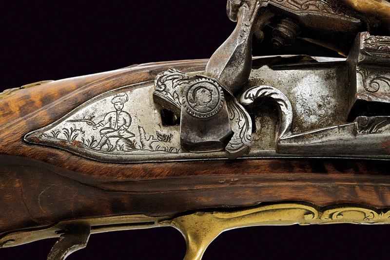 Bella Pistola a Pietra alla Romana Firmata D. Nicola Palombini D'acquasanta