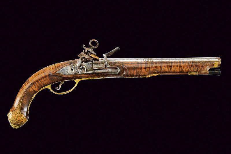 Bella Pistola a Pietra alla Romana Firmata D. Nicola Palombini D'acquasanta