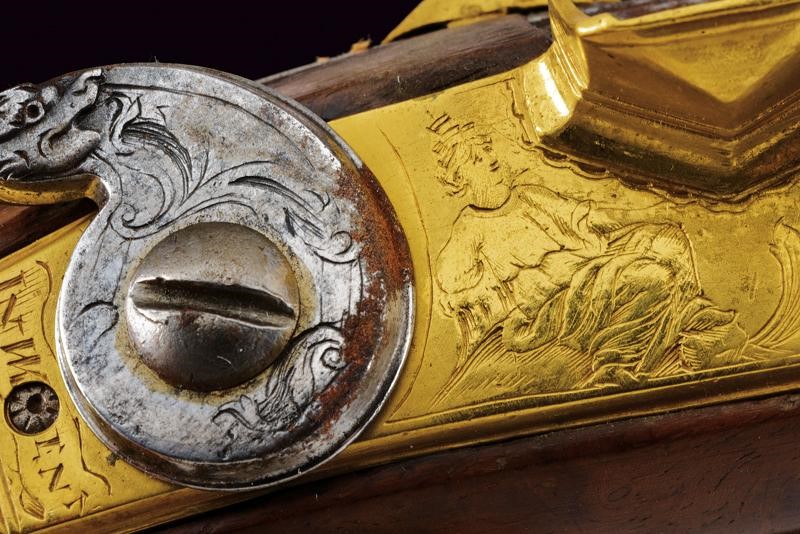 Paio di Belle Pistole a Pietra Focaia da Fonda