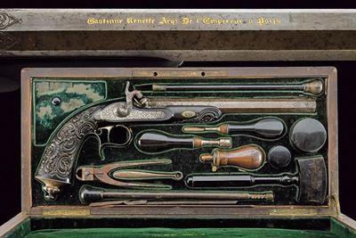 Pistola a Luminello da Tiro in Cassetta di Gastinne Renette