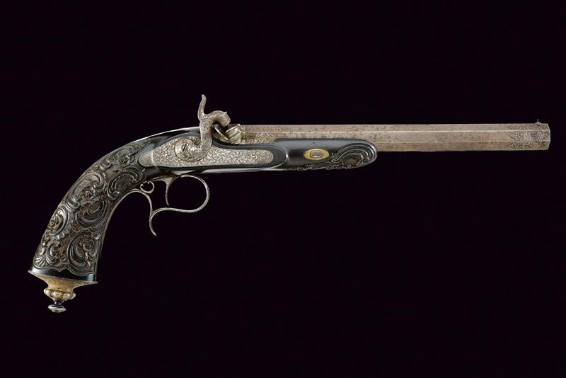 Pistola a Luminello da Tiro in Cassetta di Gastinne Renette