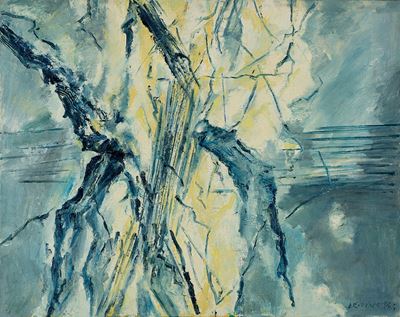 Moto di orizzonti, 1955, olio su tela, 110 x 140 cm