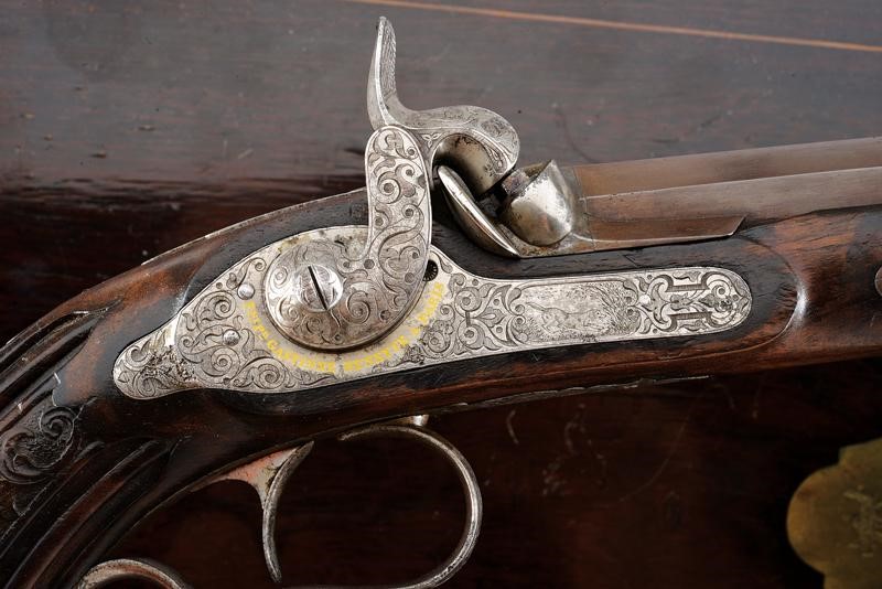 Bella Coppia di Pistole a Luminello da Duello di Gastinne Renette, in Cassetta