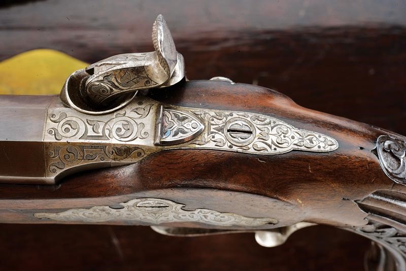 Bella Coppia di Pistole a Luminello da Duello di Gastinne Renette, in Cassetta