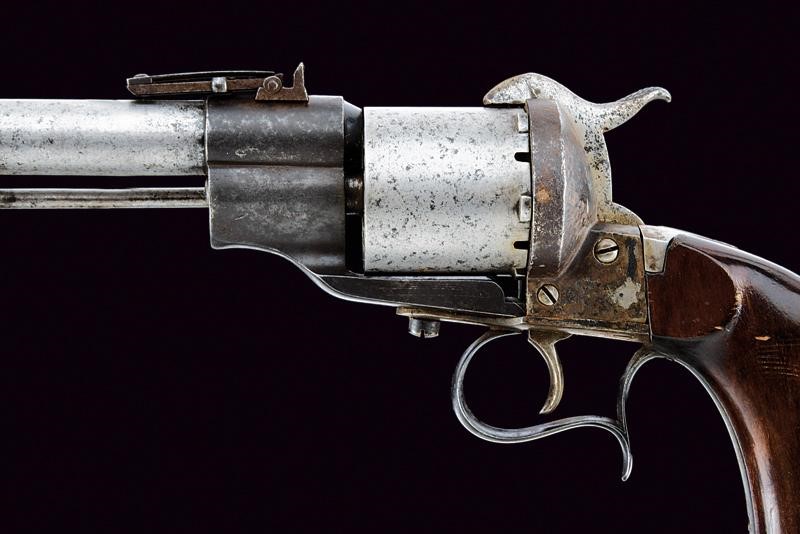 Rarissimo Revolver Lefaucheux a Spillo con Calcio Rimovibile
