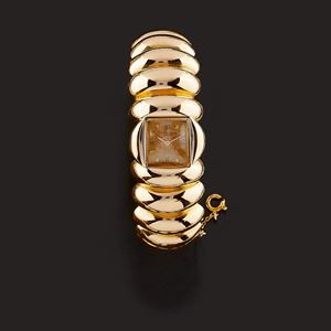 A 18K yellow gold lady's wristwatch, Baume & Mercier, defects