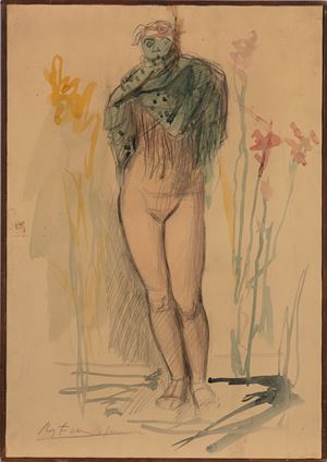 Nudo maschile con scialle