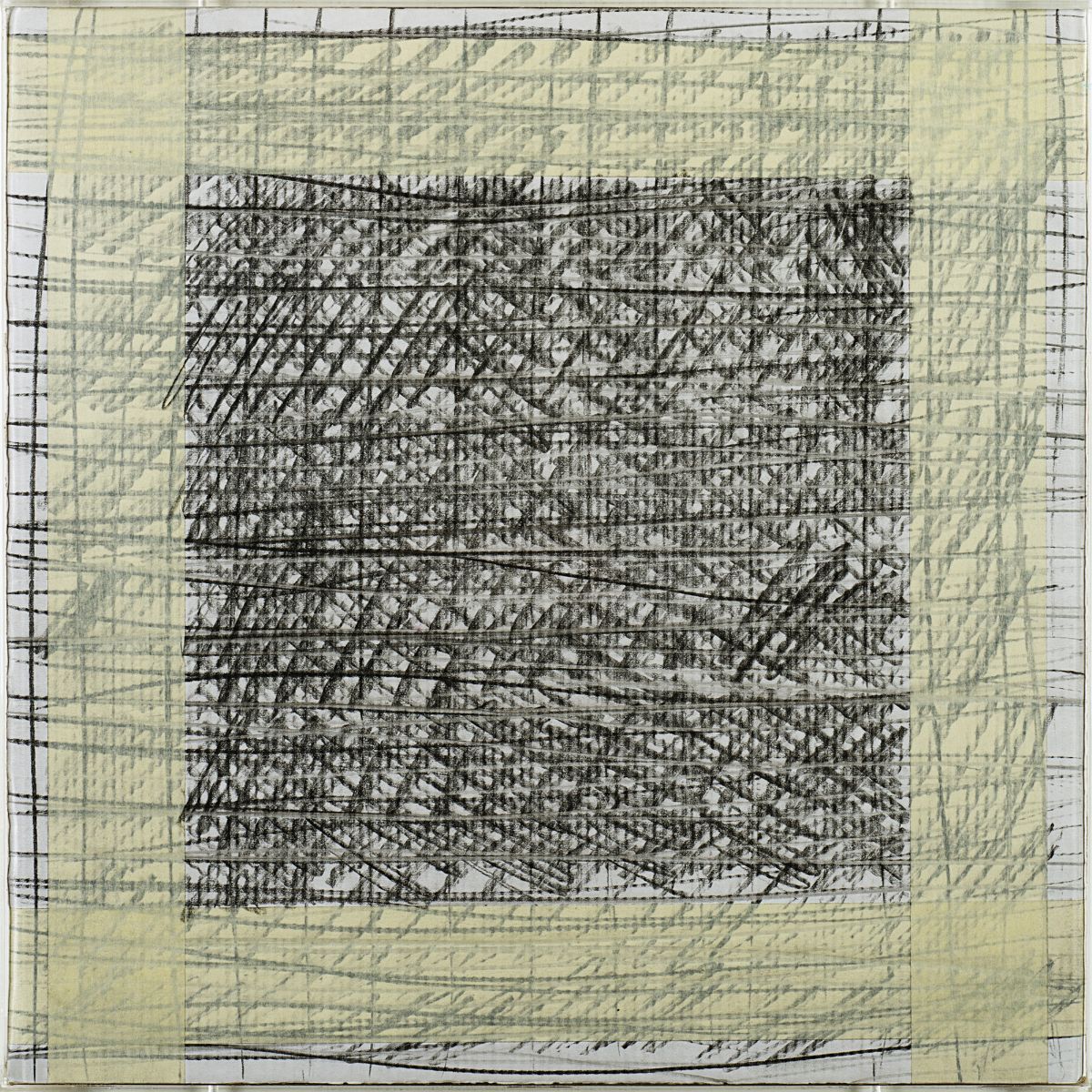 Paolo Masi - Cart. IV, 1975, Tecnica mista su cartone rigato