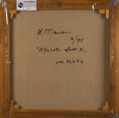 Alfabeto Afono: X, acrilico su tela, 1975