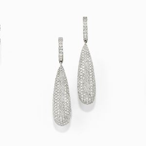 Orecchini pendenti in oro bianco 18K