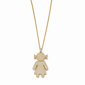 A 18K pink gold and diamond necklace, Crivelli