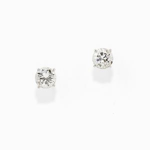 Orecchini in oro bianco 18K e diamanti taglio brillante ct 3,50
