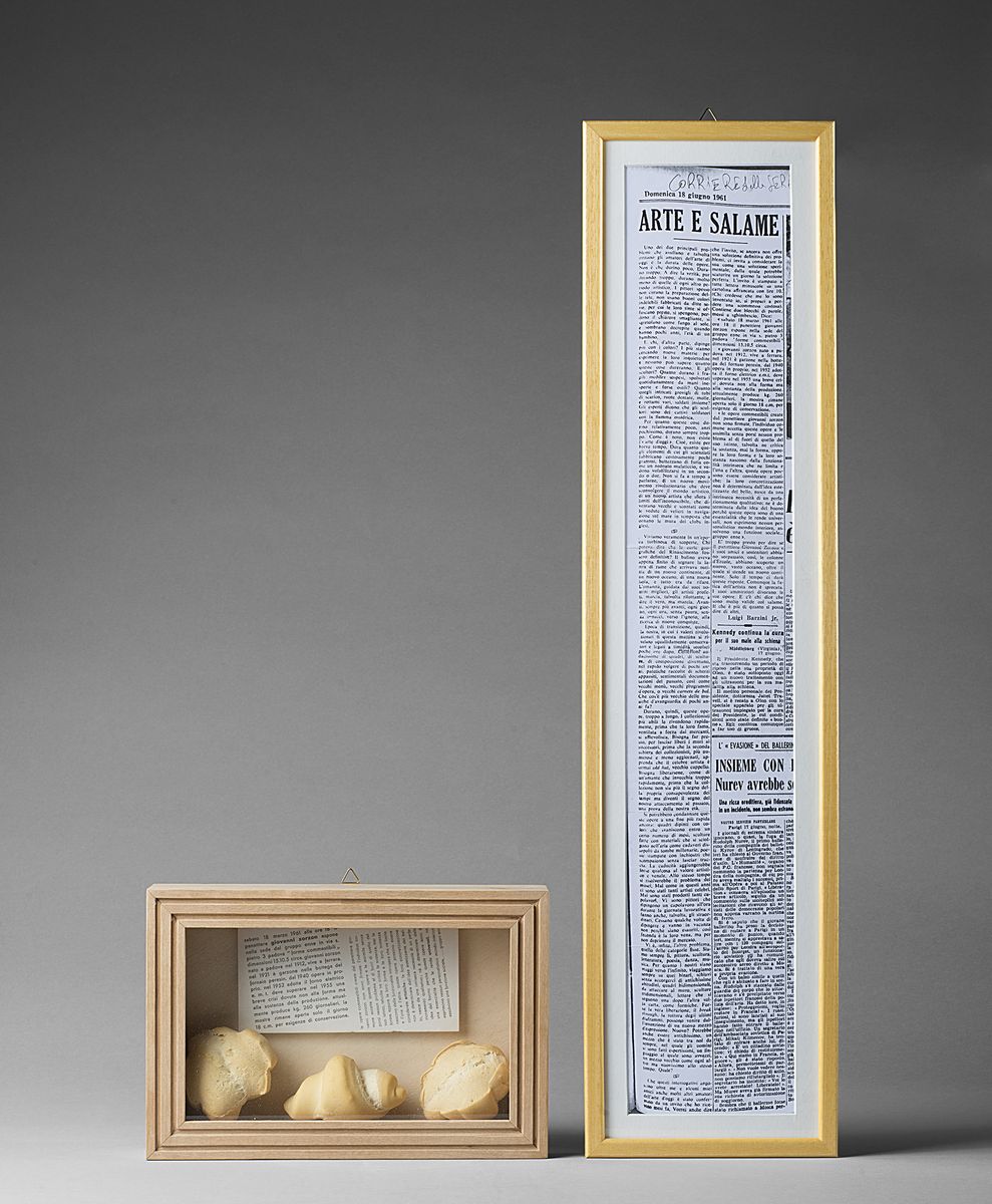 Alberto Biasi - Mostra del pane, 1961 - Pane e riproduzione xerografica