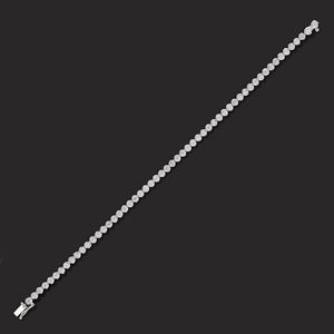 Bracciale tennis in oro bianco 18K e diamanti taglio brillante ct 2,50