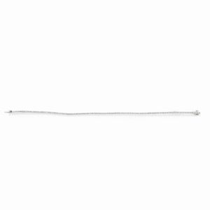 Bracciale tennis in oro bianco 18K e diamanti taglio brillante