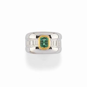 Anello in oro bicolore 18K