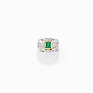 Anello in oro bicolore 18K