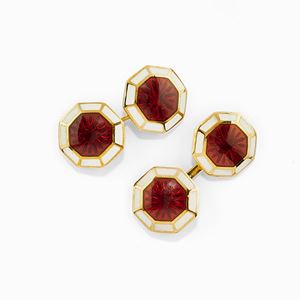 Polsini in oro giallo 18K e smalto policromo